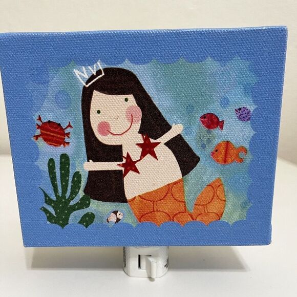 Oopsy Daisy Mermaid Canvas Night Light - Picture 2 of 13